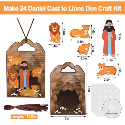 Syhood 24 Set Daniel and The Lion's Den Craft，Bible DIY Kit - style: Daniel in the Lion's Den