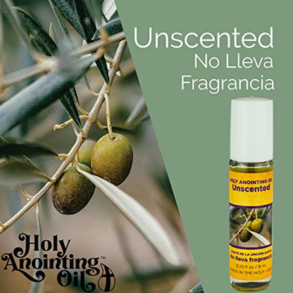 Unscented Anointing Oil from Israel Boxed Gift Set with Dispenser, Holy Jerusalem Oil & Gold Metal Keychain Bottle Container, Plastic Dropper & Small Glass Vial, Aceite Ungido y Botella - color: Gold, style: Unscented