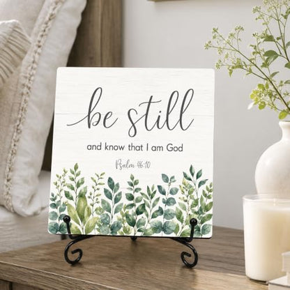 Be Still and Know That I Am God Wood Sign 5.1" Christian Decor(033 - color: Be still4