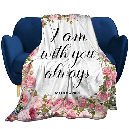 Christian Blanket Inspirational Thoughts Throw Blanket Bible Verse Prayers Get Well Soon Blankets Soft Lightweight Flannel Blanket 60"x50" God 9 - size: 60"x50"