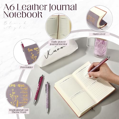 Skylety 6 Pcs Christian Gifts Set for Women Bible Study Supplies, Purple - color: Purple