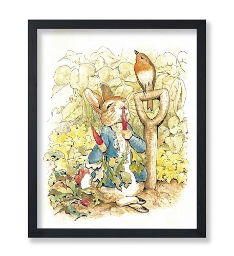Monem Art Vintage Peter Rabbit Poster - Retro Story Book Print - Bunny Art - Gift for Boys, Girls, Parents & Animal Lover - Decor for Living Room, Nursery or Kid's Room - 8x10 UNFRAMED Wall Art - color: Style-02, size: 8"L x 10"W