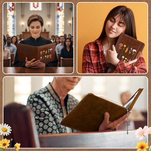 Fuyoooo 3 Pcs Floral Christian Gift for Women Portfolio Notebook - style: Floral Pastor Style