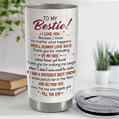 SANDJEST Personalized Best Friends Tumbler Soul Sister 20oz 30oz Tumblers with Lid Gift for Women Girl Best Friends Besties Soul Sisters Christmas Birthday - color: Best Friend