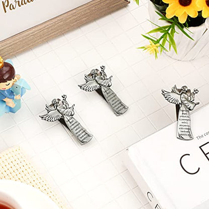 8 Pieces Guardian Angel Religious Sun Visor Clips for Car Protect My Passengers Zinc Medal Bless Travel Safely Visor Clip Present for Women, Men, Mother, Father, Parent, Family, Friend, Driver