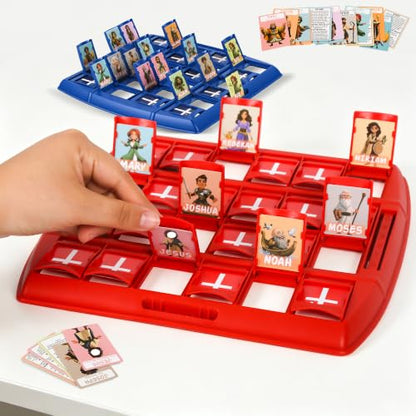 Bible Who I Am Board Games,Classic Who Am I Board Games for Family, 24 Holy Characters with Scripture & Life Story Cards, Christian Catholic Gifts (Small) - size: Small