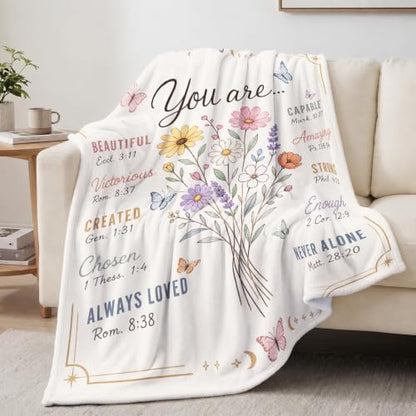 Christian Inspirational Blanket, 50×60in Soft Faith Flannel Blanket - color: Christian Blanket-02