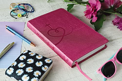 NIV, Bible for Kids, Leathersoft, Pink, Red Letter, Comfort Print: Thinline Edition (Easy-to-Read, Easy-to-Carry)