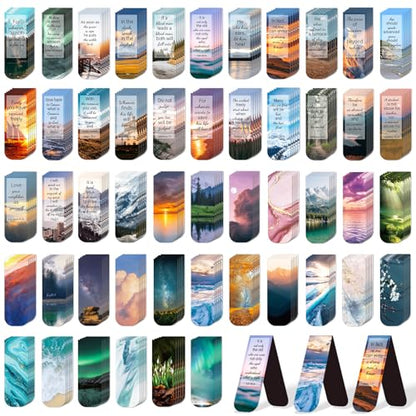 Bible Magnetic Bookmarks Christian Scenery Magnet Bookmark Clips - color: 100-bible & Without Bible