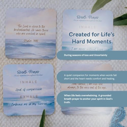 Grief Gifts for Women - Scripture Breath Prayer Cards for Loss & Comfort