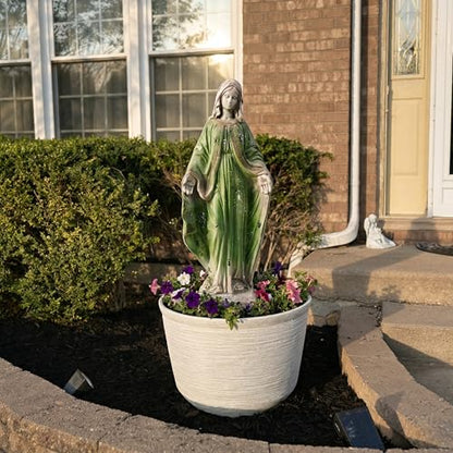 Virgin Mary Statue, 31.1'' H Outdoor Statue - color: Gray Green Virgin Mary(31.1 Inch)