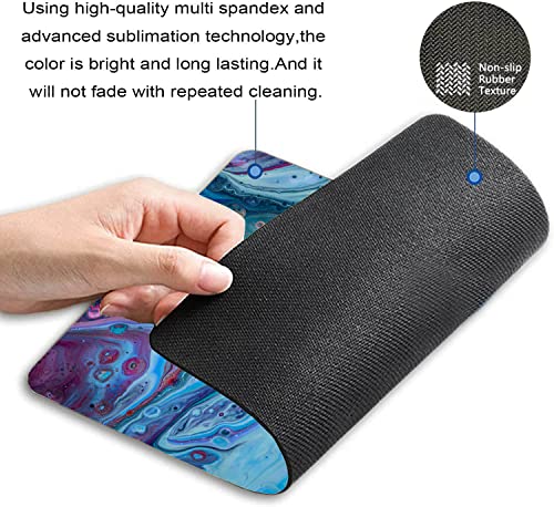 Small Mouse Pad 7.9 x 9.5 Inch, Blue Fluid Art Design Mousepad with Washable Non-Slip Rubber Base Mousepads, Computer Mouse Pads for Wireless Mouse - color: TSP156