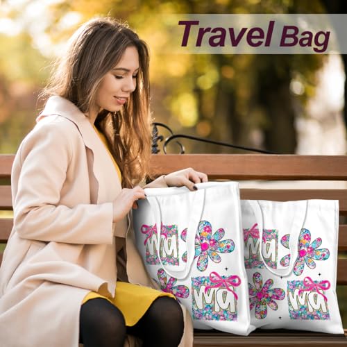 Mama Mom Tote Bag Mom Birthday Gifts Canvas Tote Bag, Reusable Canvas Shoulder Bags for Grocery Shopping, Beach 01 - color: Mamaflower01