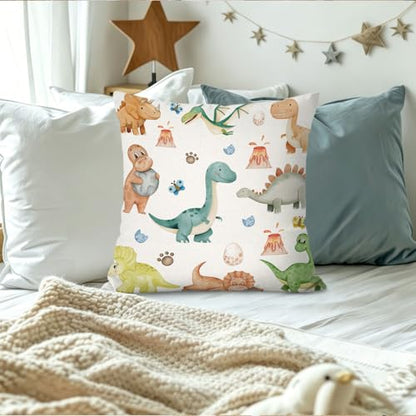 Dinosaur Kids Pillow Cover,Baby Nursery Decor 18x18 Pillow Cover - color: Dinosaur