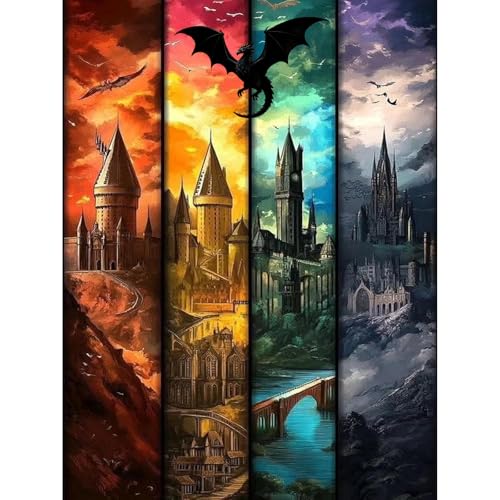 Castle Diamond Art Kits for Adults, Diamond Painting Kits for Beginner - color: JOJO-DP70