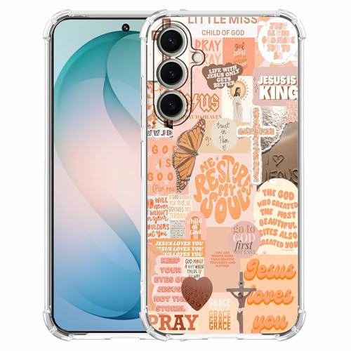 Case for Galaxy S26 with Christian Design,Jesus Bible Verse Christian Quotes Collage Pattern Case for Christians,Soft TPU Bumper Phone Cover,S26,#8 - color: Christian 8, size: Galaxy S26