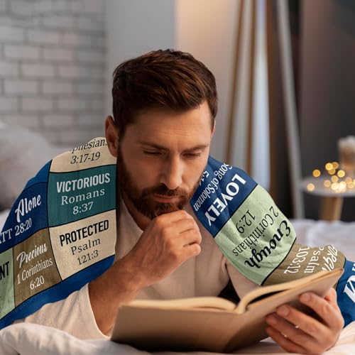 Christian Gifts for Men, I Am A Child of God Blanket, 50"x60" - color: Christian Gifts Blue