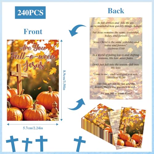 Gospel Tracts for Evangelism, Halloween Bible Verse Bookmarks - color: Are You Fall-o-ween Jesus