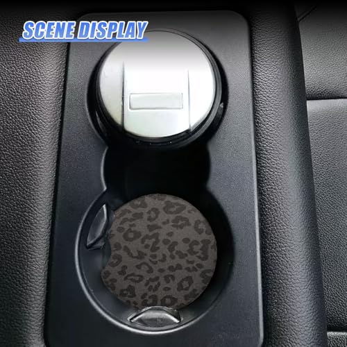 Leopard Print Car Cup Holder Coasters, 2.77'' Drink Cup Mat, No.13 - size: No.13