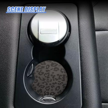 Leopard Print Car Cup Holder Coasters, 2.77'' Drink Cup Mat, No.13 - size: No.13