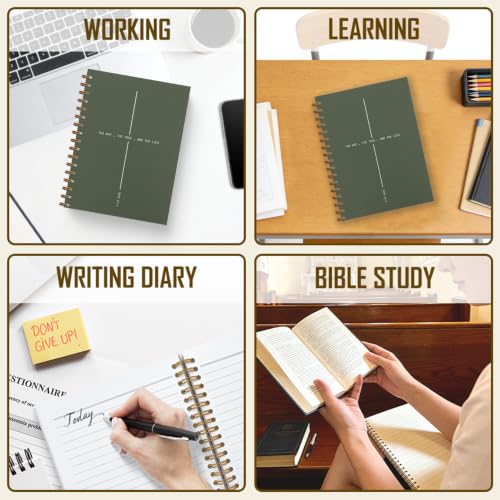 Christian Prayer Journal Gift for Women Men 5.5x8.3in Green - color: Green
