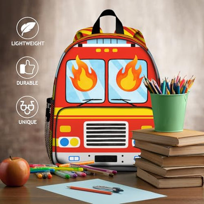 Ambulance School Backpack For Boys Toddler Bookbag Child School Bag Kindergarten Elementary Toddler Bag Gift Ideas Backpack for Boys Girls Bookbag for Kids Toddlers Casual Travel - color: Ambulance