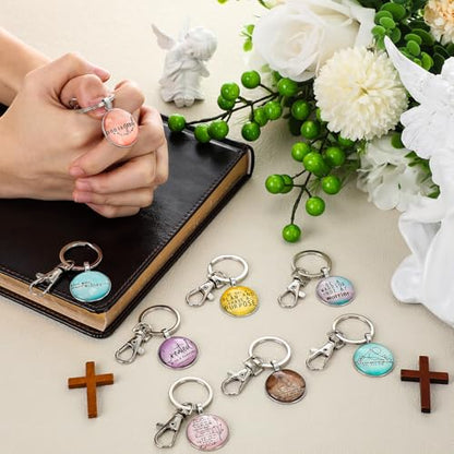 Fumete Christian Keychain Bulk for Wowen Men - style: Macaron Watercolors