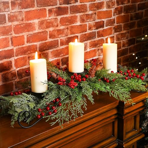 Cindeer Christmas Centerpiece 30 Inch LED Candle Holder, Classic - style: Classic