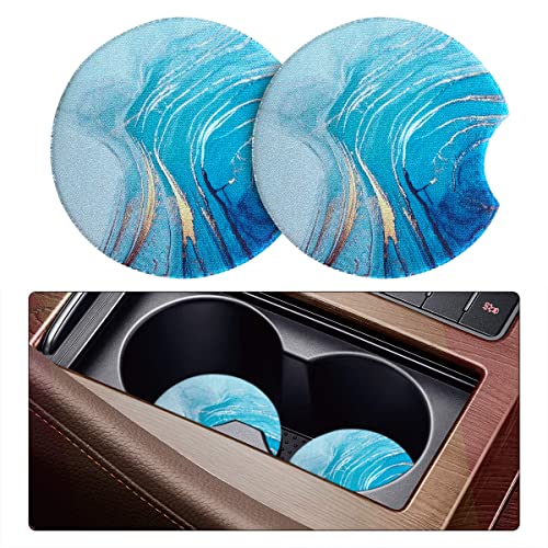 Moly Magnolia 2 Pack Car Coasters for Drinks Absorbent - 2.75 Inch Cute Car Cup Holder Coasters for Women, Removable Cup Holder Coaster for Women Girls, Car Interior Accessories (Style E) - color: Style E