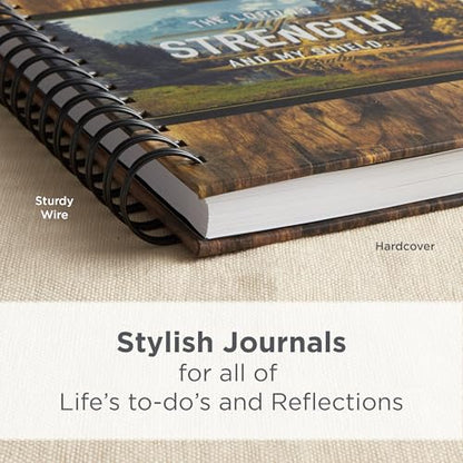 Christian Art Gifts Spiral Journal: The Lord is My Strength - Psalm 28:7
