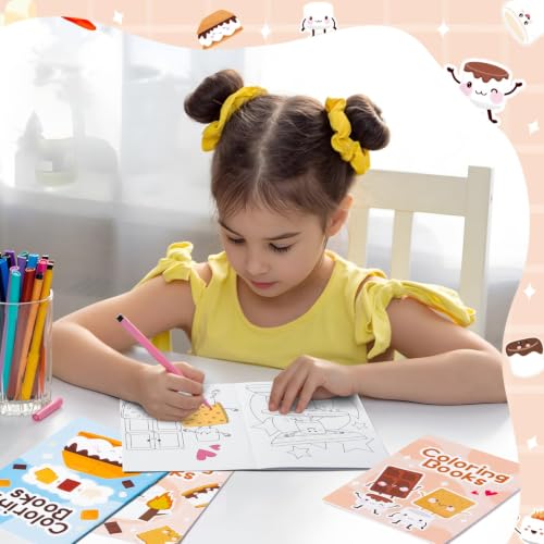 Bulk Marshmallow Coloring Books, 24Pcs Mini Drawing Booklet for Kids - style: Marshmallow
