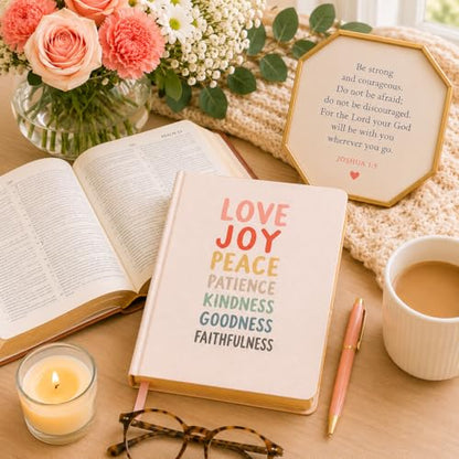 WORLD TRAVELER Christian Journal 256 Gilded-Edge Pages Thimblepress - color: Love Joy Peace, size: 6X8