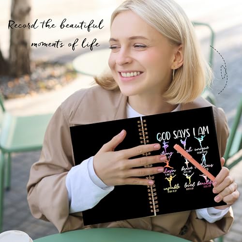 God Says I Am Dancer Christian Spiral Notebook, Bible Verse Journal, Christian Gifts for Women Faith, Church Notes Notebook, Religious Scripture Journal for Women, 5.5x8.3 Inch
