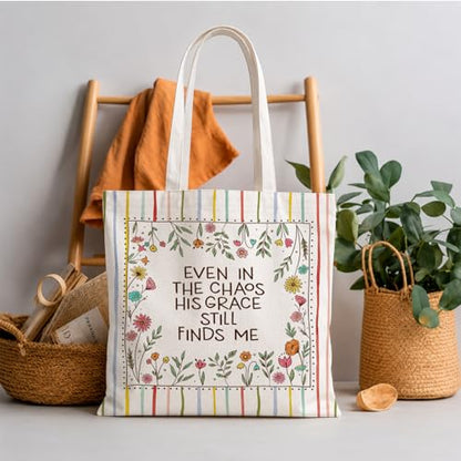 Christian Tote Bag - color: Colorful Flower