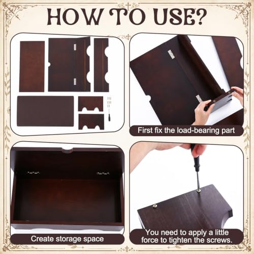 Geetery Wooden Prayer Kneeler with Storage Catholic Church Meditation Bench