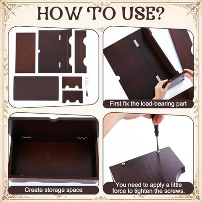 Geetery Wooden Prayer Kneeler with Storage Catholic Church Meditation Bench