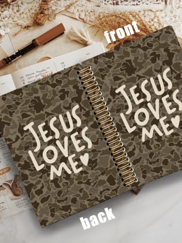 Christian Jesus Bible Verse Notebook Journal for Women 5.5x8.3 - color: jesus loves me