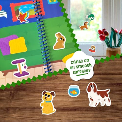 Stick4Ever Jelly Sticker Book® - for Kids - Waterproof, Easy to Clean Reusable Sticker Book for Toddlers- Reusable Road Trip Activities for Kids - Stocking Stuffers for Toddlers (Pets) - style: Pets