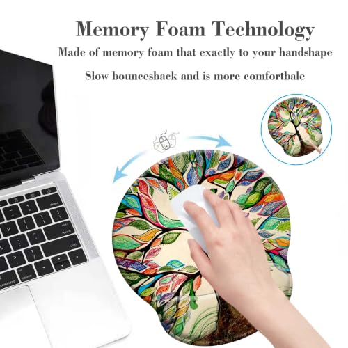 Ergonomic Mouse Pad with Wrist Support,Gaming Mousepad with with Non-Slip - color: Round-B2