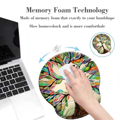 Ergonomic Mouse Pad with Wrist Support,Gaming Mousepad with with Non-Slip - color: Round-B2