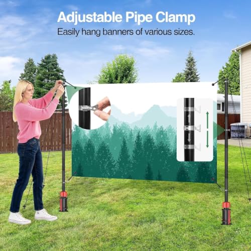 EMART Adjustable Banner Holder, Portable Outdoor Advertising Display Stand