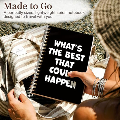 Enkvke Trendy Positive Affirming Notebook Journal A5, - color: What's the best that could happen-A5