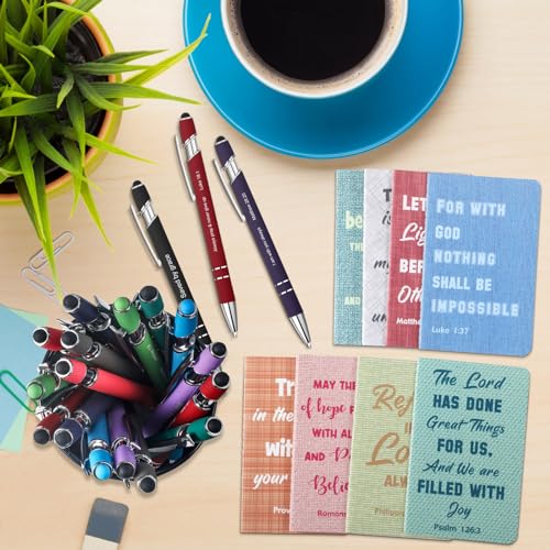 Funrous 32 Pcs Mini Notebooks with Pens Adults Party Favors, Texture - style: Texture