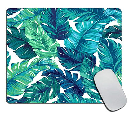 Tropical Mouse Pad, Tropical Palm Leaves Hawaii Jungle Customized Premium-Textured Mouse Mat,Washable Mousepads Non-Slip Rubber Base Small Mousepad, 9.5×7.9×0.12 inches - color: TSP152