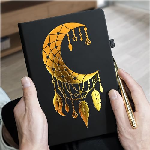 Veway Moon Dream Catcher Journal and Pen Gift Set for Women - style: Moon Dream Catcher