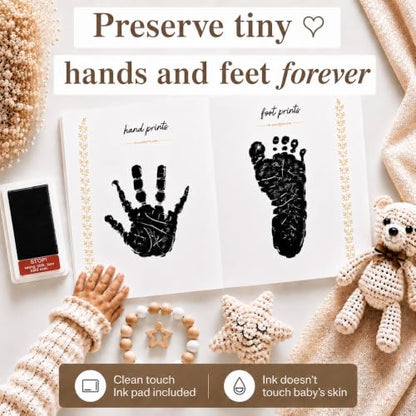 Premium Baby Memory Book for Boy or Girl, Milestone Journal & Scrapbook