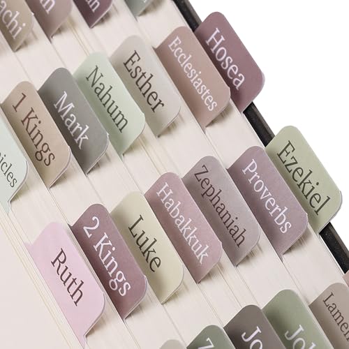 Mr. Pen- Bible Tabs, 75 Tabs, Laminated Bible Tabs for Women and Men - color: Boho 1