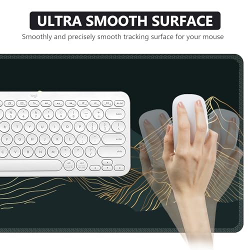 iCasso Large Mouse Pad, XXL Green Mousepad,A-Mountain Cyan Extended - color: Mountain Cyan