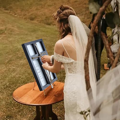 LOSOUR A Cord of Three Strands Wedding Sign, Marriage Devotional for Couples, Wedding Ceremony Ideas For Couple, Anniversary Sign for Couple, Christian Marriage Idea (Black, 10 * 15) - color: Black, size: 10*15