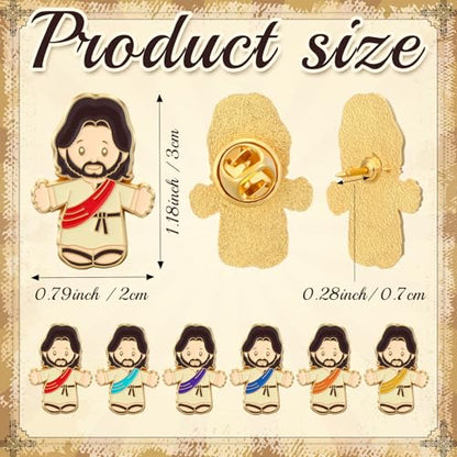 Yinkin Jesus Lapel Pin Bulk Enamel Religious Party - color: Colorful